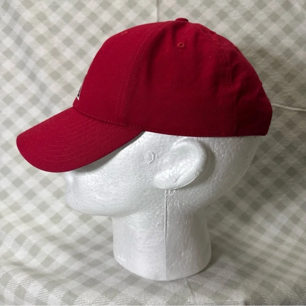 MLB LOS ANGELES ANGELS LOGO RED ADJUSTABLE CURVED BILL BASEBALL HAT CAP RETRO
